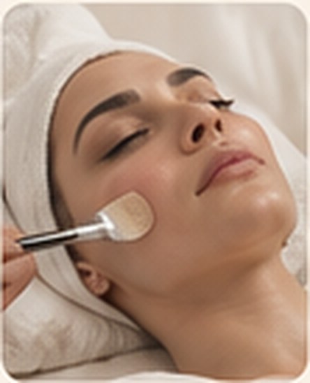 A facial in progress